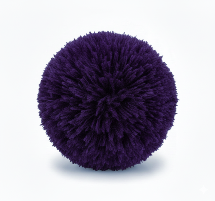 Miękkie pompony fioletowy do dekoracji czapek, szalików i rękodzieła.png